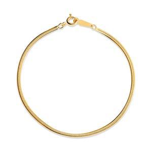 갤러리아 [비앤비골드] 18K 글로시 2mm 스네이크 뱀줄 체인 팔찌 IRB40647
