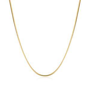 갤러리아 [비앤비골드] 18K 글로시 1.2mm 스네이크 뱀줄 체인 목걸이 IRN40648