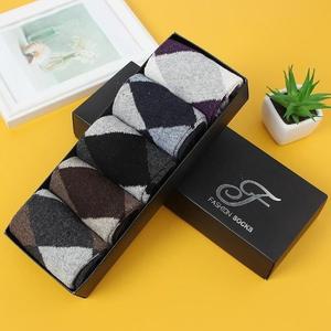 [기타]NEW 아가일패턴 남성용 중목 양말 5켤레세트 정장양말 (W9197EB)