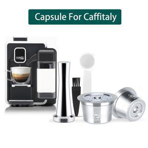 Caffitaly Ruby S21 Tchibo Cafissimo 커피 메이커 액세서리 용 리필 형 스테인레스 스틸 캡슐 포드
