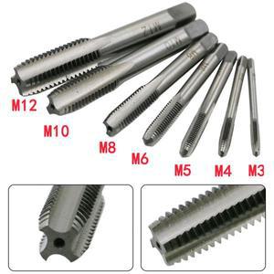 M3 M10 미터법 스트레이트 플루트 나사 탭 드릴 비트 스크류 대 한 7Pcs HSS