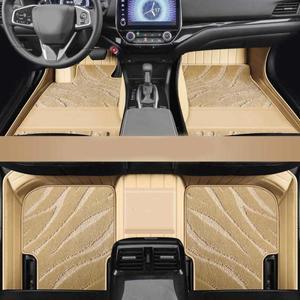 더블 레이어 맞춤형 자동차 바닥 매트 BMW 7er E65 F01 카펫 발 가죽 라이너 액세서리