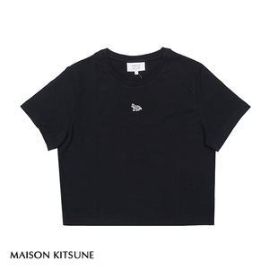 메종키츠네 여성 베이비 폭스 패치 반팔 티셔츠 블랙 MW00105KJ0008 P199