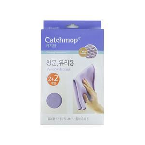 [윈지마켓]캐치맙 유리용 4P걸레 청소걸레 손걸레 유리걸레 유리용걸레 유