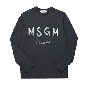 MSGM 3341MDM511M 227796 98 브러시드 로고 여성 긴팔티 타임메카