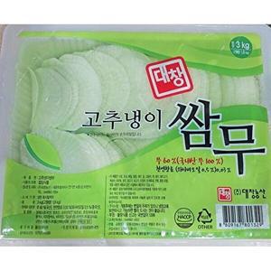 [오티마트]쌈무 대창 냉장 와사비맛 3Kg
