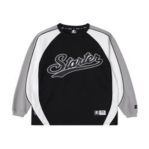 [스타터 블랙라벨] 웨이브 로고 저지 롱슬리브 (블랙) SA243ILS26_BLK