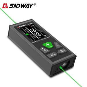 SNDWAY 듀얼 레이저 거리 계량기 2 헤드 줄자 녹색 양방향 측정기 120m 200m