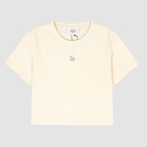 메종키츠네 25SS 베이비폭스 여성 크롭 반팔티셔츠 마블 MW00105KJ0008 0134