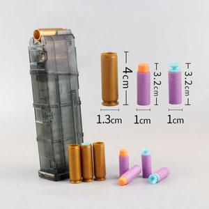 Pb 장난 꾸러기 가방 야외 스포츠 폼 EVA 무작위 색상 소프트 총알 장난감 M416 쉘 케이스 장난감 액세서리