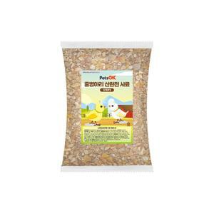 PetsOK 3단계 큰 병아리 메추리 사료 1kg 미니메추리 산란전 닭사료 먹이