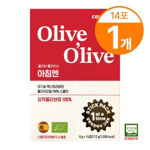 올리브 올라이브 아침엔 유기농 엑스트라버진 스틱형 올리브오일 스페인 8g x 14포 1박스