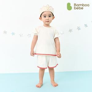 밤부 링클 서커스 여아 셔링 반팔 상하복(12개월 6세)