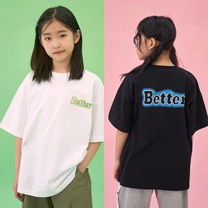 베러 박시 반팔 티셔츠 / 여아 주니어 의류 초등학생 옷