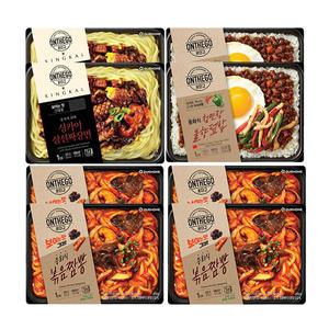 아워홈 온더고 중화식 볶음짬뽕 330g, 4개+불향 덮밥 290g,2개+싱카이 짜장면 300g,2개 ( 총8개 )