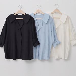 빅사이즈셔링블라우스 U282L504 커리어프릴셔틴블라우스 SM