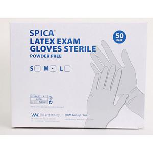 [SPICA] 스피카 멸균 진료용 라텍스장갑(글러브) - 파우더프리(50조x8개)