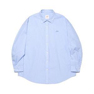 매장정품 리 LEE 우먼 스트라이프 오버핏 셔츠 라이트 블루 LE2501SH61LB 762188