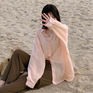 [공구우먼] 썸머템 루즈핏 요루 긴팔 셔츠 81579 빅사이즈 여성의류