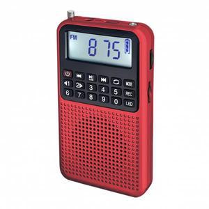 L-628 미니 FM 라디오 TF 카드 슬롯 손전등 포함 LED 라이트 이어폰 잭 충전식 배터리 걷기집 달리기용