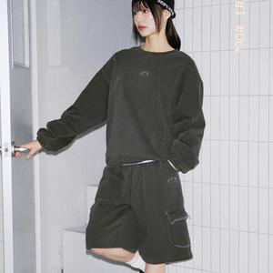 스몰 로고 피그먼트 카고 하프팬츠 3color