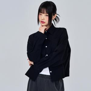 에센셜 세미 크롭 루즈핏 셔츠 5color