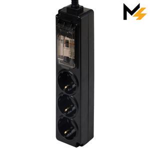 몬스터탭 4000W 고용량 국산 멀티탭 / 블랙 과부하차단 3구 3m