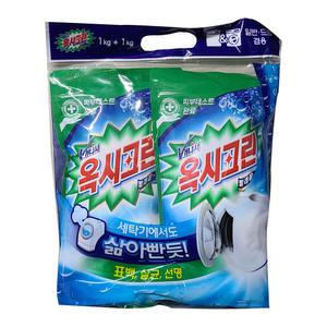 옥시크린 1kg+1kg 표백제 대용량 세탁세제
