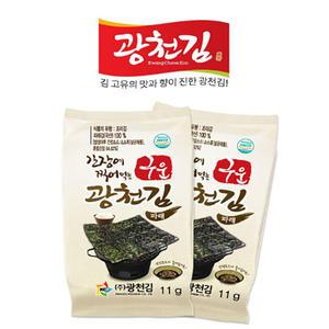 간장에 찍어 먹는 구운 파래 식탁김 11gx12봉_간장소스포함