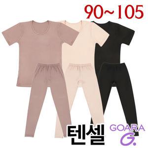 [고아라]부드러운 텐셀 여성 반팔내의 상하의세트(9602_9601)90~105