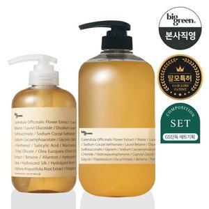 빅그린 탈모 카렌듈라 샴푸 500ml+1000ml/ 지성 두피