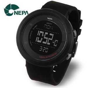 [네파] NEPA 월드타임 방수 전자 스포츠 군인시계 N338A-ALLBLACK