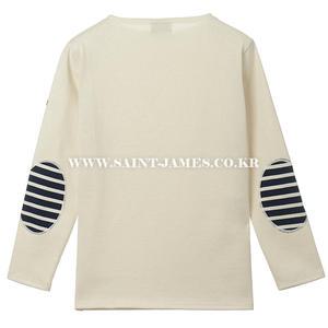 세인트제임스 엘보패치 Guildo U Elbow Patches Ecru 남여공용 무지 긴팔 티셔츠