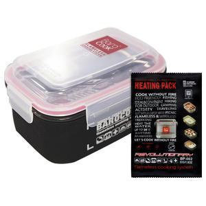 바로쿡 발열 도시락 용기 850 ml+ 발열팩 비화식 도시락통 차박 캠핑용품 캠핑식기 세트