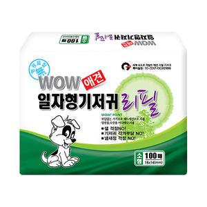 와우 일자형 기저귀 소형 100매 강아지 배변 위생