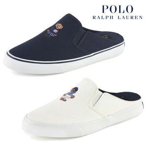 [롯데백화점]폴로랄프로렌 캔버스 스니커즈 뮬 블로퍼 슬립온 CARLEE BEAR MULE RFS11283498OA-W 네이비,크