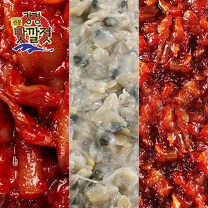 전통 강경맛깔젓 3종세트 7호 총1.5kg(창난젓+조개젓+가리비젓 각500g씩)