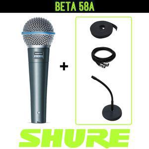 슈어 BETA58 유선 마이크 SHURE BETA58A 일자형 스탠드 패키지