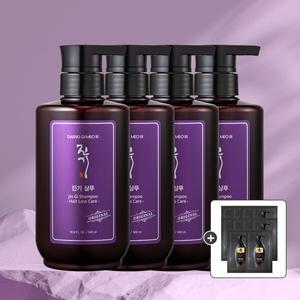 [댕기머리] 오리지널 진기샴푸 500ml 4개 + 들애수 샴푸 7ml 샤쉐 10매 증정