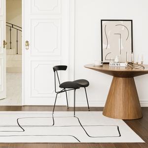 아티스틱 미로 라인 셔닐 사계절 러그 먼지없는 카페트 100x150cm