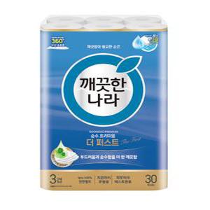 [깨끗한나라] 순수 프리미엄 더 퍼스트 30m 30롤 1팩