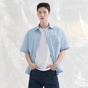 [체이스컬트] 남성 데님 반팔 셔츠-CBRK5526D0D