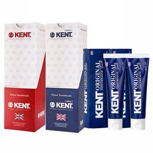 켄트 일반헤드 칫솔, 6개 + 작은헤드 칫솔, 6개 + 오리지널 프레쉬 치약, 120g, 2개