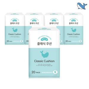 춤추는고래 날개형 롱 팬티라이너 20P X 5팩 / 총 100매