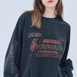 HANABI RACING 피그먼트 롱슬리브 스모크블랙