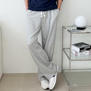 회색트레이닝바지 가을트레이닝복 와이드핏(L-3XL)