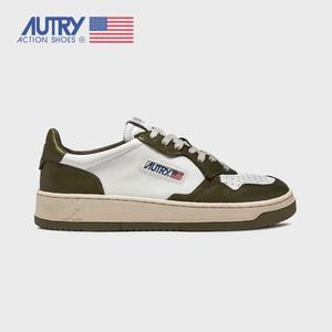 메달리스트 로우 운동화 레더 OLIVE