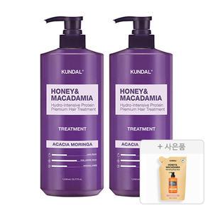 쿤달 네이처 트리트먼트, 아카시아모링가, 1058ml, 2개 + 증정(바디워시 리필팩, 베이비파우더, 400ml)