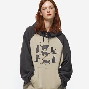 CAT CAT CAT 레글런 후드 챠콜