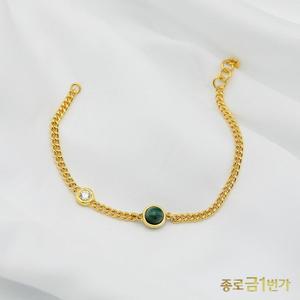 [기타]여자 순금 팔찌 말라카이트 18.75g